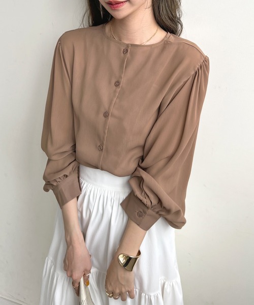 「Futier land」 長袖ブラウス FREE モカ レディース_画像7