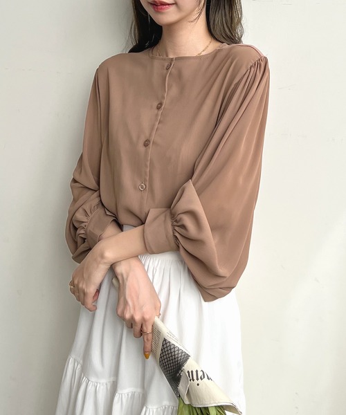 「Futier land」 長袖ブラウス FREE モカ レディース_画像9