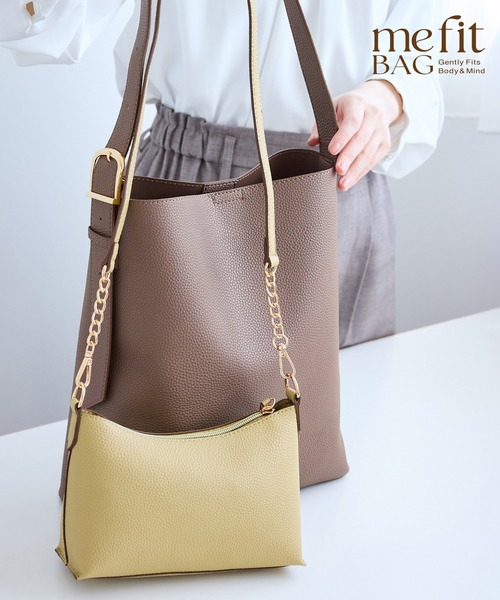 ショルダーバッグ バッグ 「ちゃんと+かわいい保証」me fit BAG ワンショルダートート＆ミニショルダーバッグ/A4対応 レディースの画像