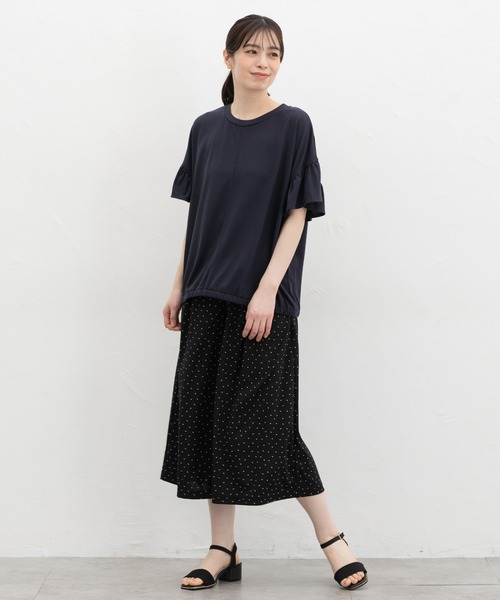 軽く涼しい快適ガウチョ☆新品 Honeys（ハニーズ） パンツ 「ハニさら・接触冷感・吸水速乾・UV