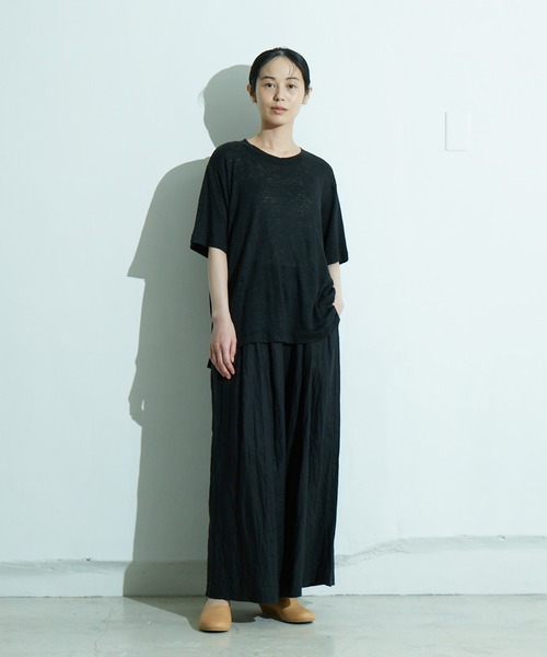 「IKKUNA」 半袖Tシャツ 1 グリーン系その他 レディース_画像5