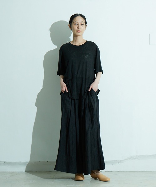 「IKKUNA」 半袖Tシャツ 1 グリーン系その他 レディース_画像9