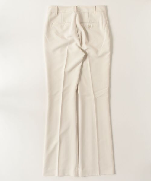 パンツ ストレッチ クレープ ストレート パンツ レディースの画像