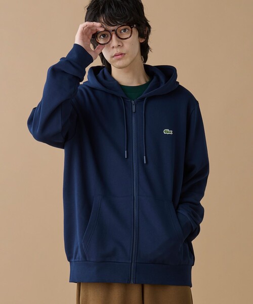 「LACOSTE」 ジップアップパーカー 4 ネイビー メンズの画像