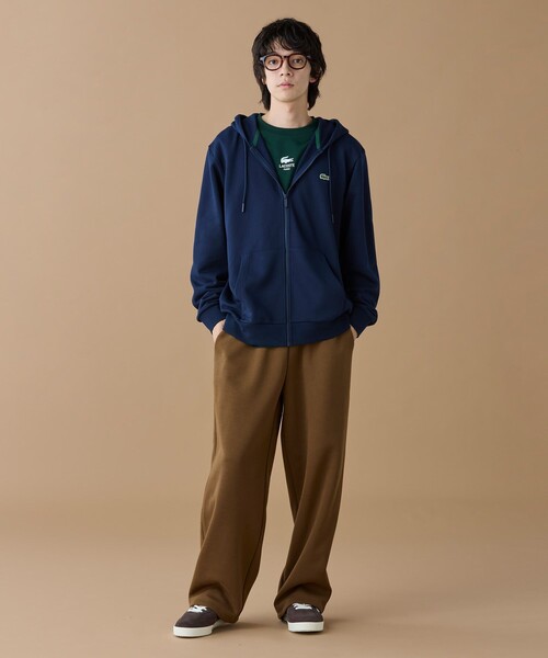 「LACOSTE」 ジップアップパーカー 4 ネイビー メンズの画像