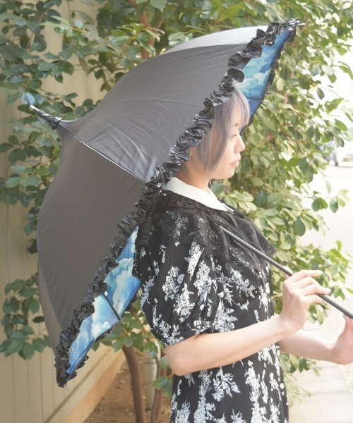 axes femme（アクシーズ ファム） 日傘 傘 夜空柄晴雨兼用パゴダ傘