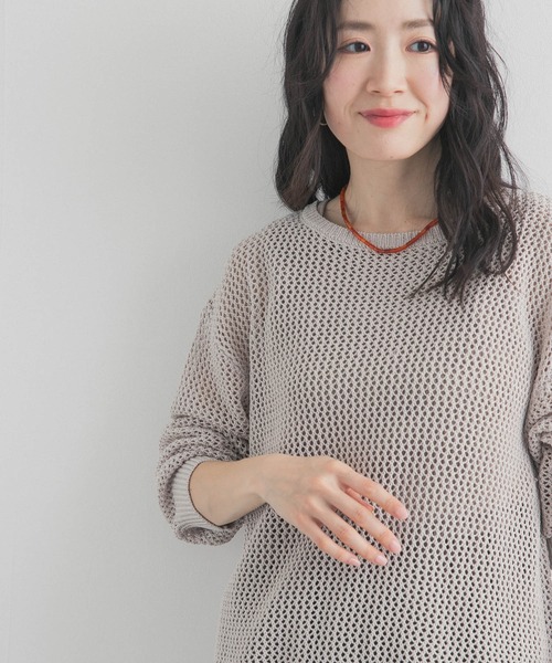Otoaa オトアー メッシュ アランニット otoaa (jp) cotton/linen mesh alanknit | boutique goldenwool