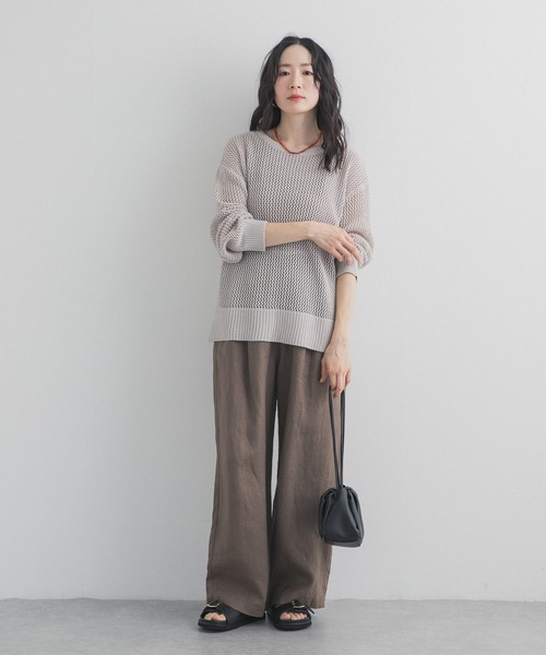 Otoaa オトアー メッシュ アランニット otoaa (jp) cotton/linen mesh alanknit | boutique goldenwool
