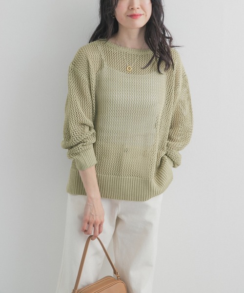 Otoaa オトアー メッシュ アランニット otoaa (jp) cotton/linen mesh alanknit | boutique goldenwool