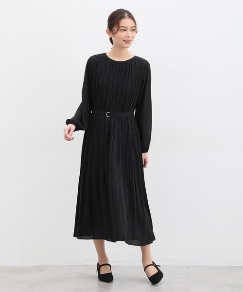 「Honeys」 「GLACIER」長袖ワンピース S ネイビー レディース_画像3