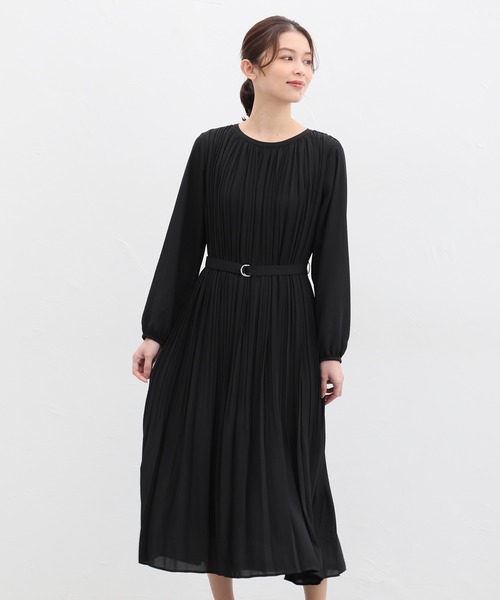 「Honeys」 「GLACIER」長袖ワンピース S ネイビー レディース_画像4