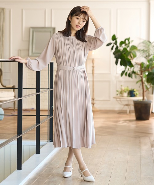「Honeys」 「GLACIER」長袖ワンピース S ネイビー レディース_画像8