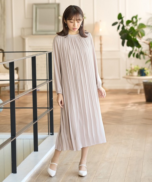 「Honeys」 「GLACIER」長袖ワンピース S ネイビー レディース_画像9