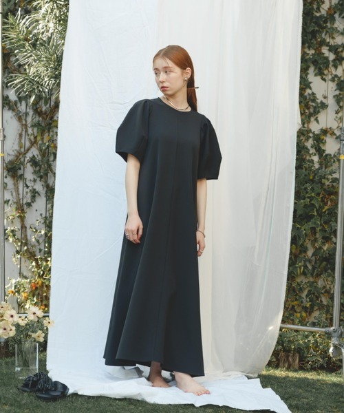 「hinari」 半袖ワンピース X-SMALL アイボリー レディース_画像2