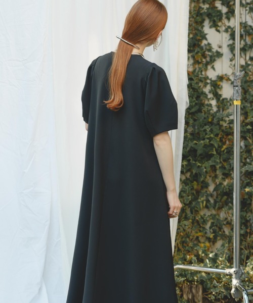 「hinari」 半袖ワンピース X-SMALL アイボリー レディース_画像6