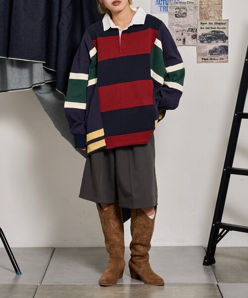 「etsinta」 長袖カットソー ONE SIZE グリーン レディース_画像9