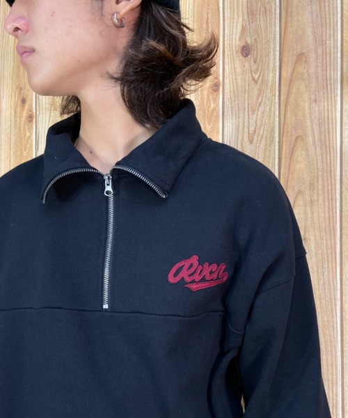 「RVCA」 スウェットカットソー M ブラック メンズ_画像4