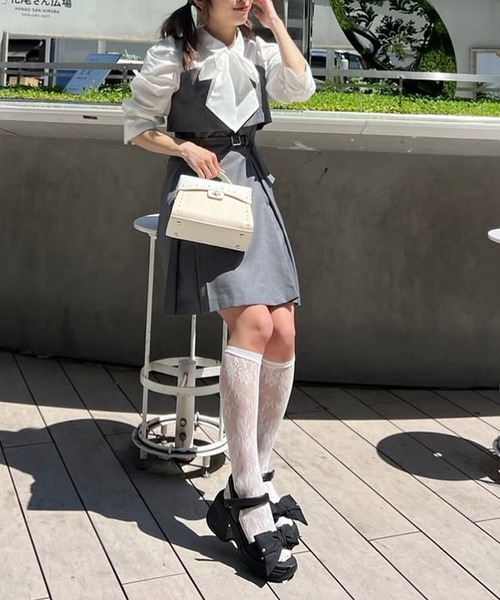 diana（プラスダイアナ） 厚底 サンダル 「軽量」ビッグリボン ヒール