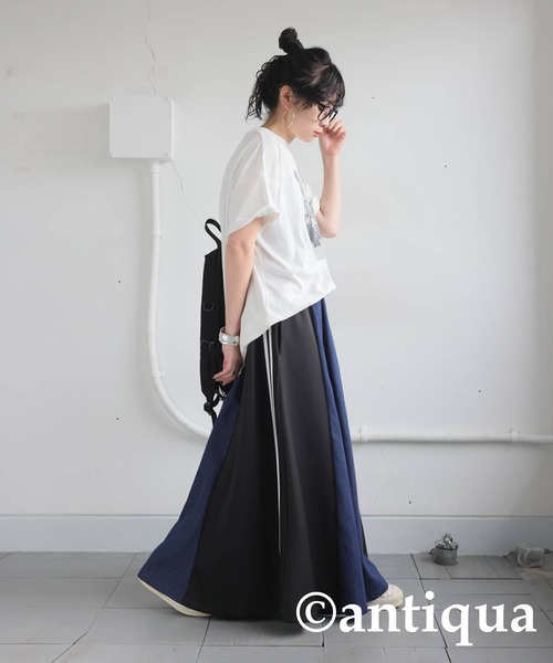 「antiqua」 フレアスカート ONESIZE ブルー系その他 レディース_画像5