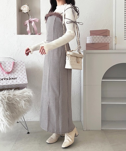 「apres jour」 キャミソールワンピース X-LARGE ブラック レディース_画像5