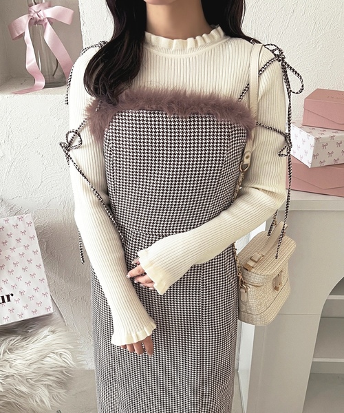「apres jour」 キャミソールワンピース X-LARGE ブラック レディース_画像6