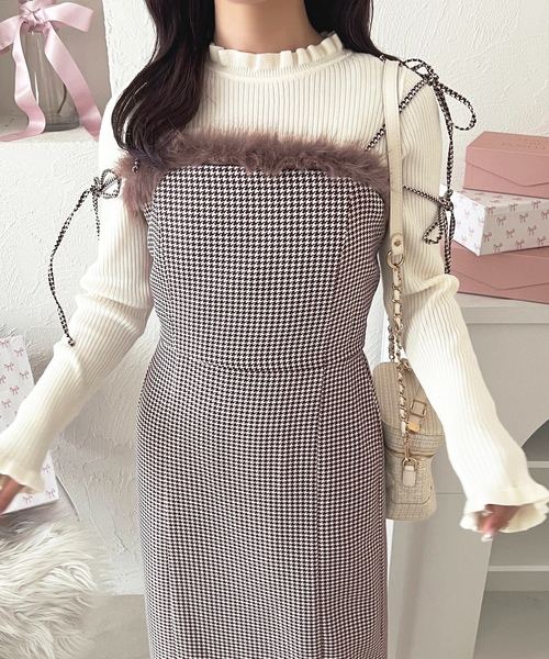 「apres jour」 キャミソールワンピース X-LARGE ブラック レディース_画像7