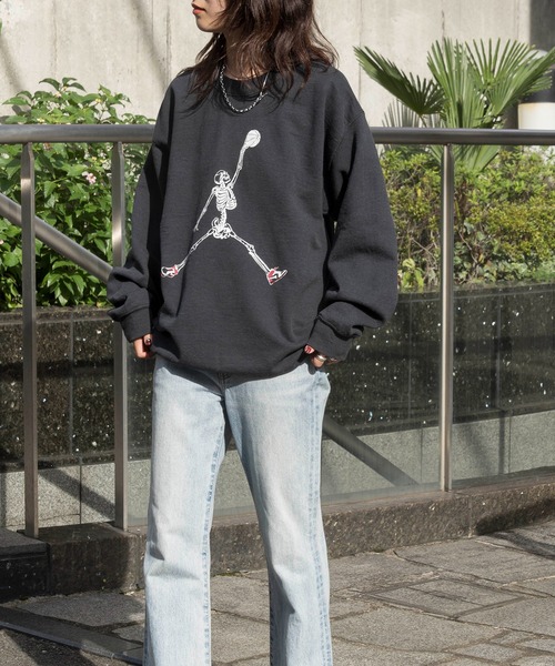 「THRIFTY LOOK」 長袖Tシャツ L レッド メンズ_画像2