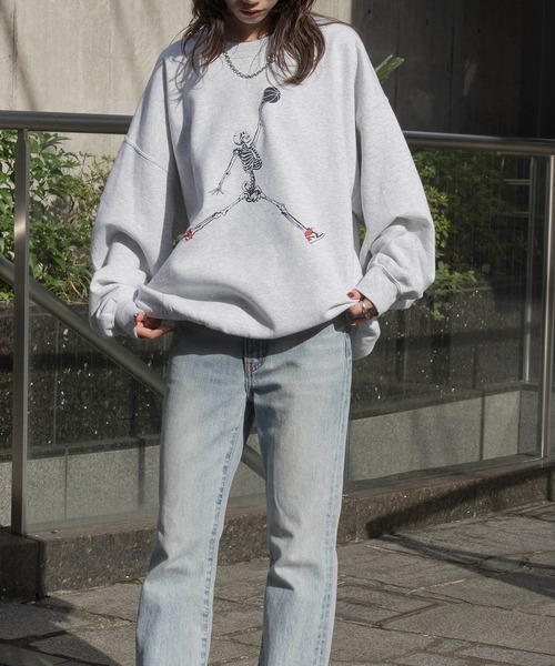「THRIFTY LOOK」 長袖Tシャツ L レッド メンズ_画像3