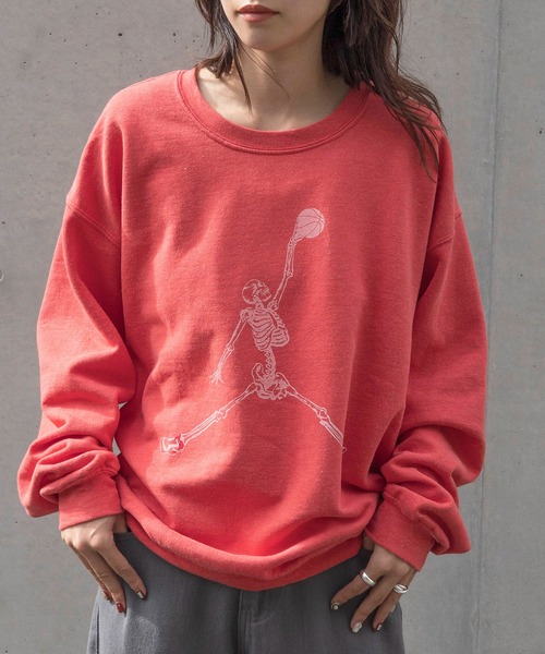 「THRIFTY LOOK」 長袖Tシャツ L レッド メンズ_画像4