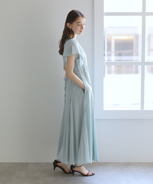 ワンピース 「洗える」コットンミックスコンシャスワンピースの画像