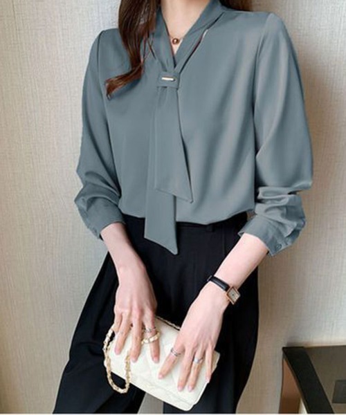 「SallyLunn」 長袖ブラウス MEDIUM ホワイト レディース_画像3