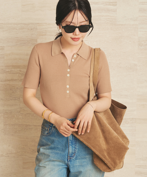 plage（プラージュ） ニット セーター Collar Rib ニット レディース