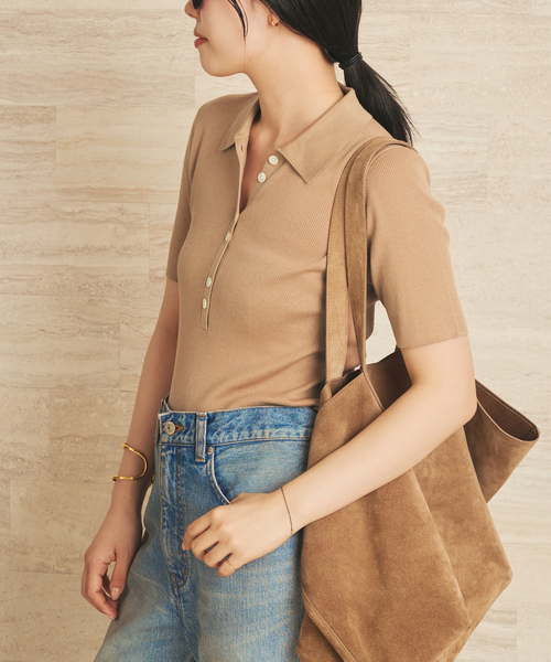 plage（プラージュ） ニット セーター Collar Rib ニット レディース