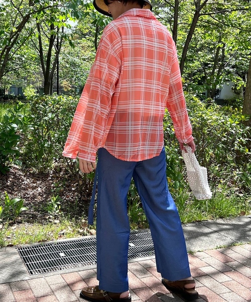 「Auntie Rosa」 長袖シャツ MEDIUM ホワイト レディース_画像4
