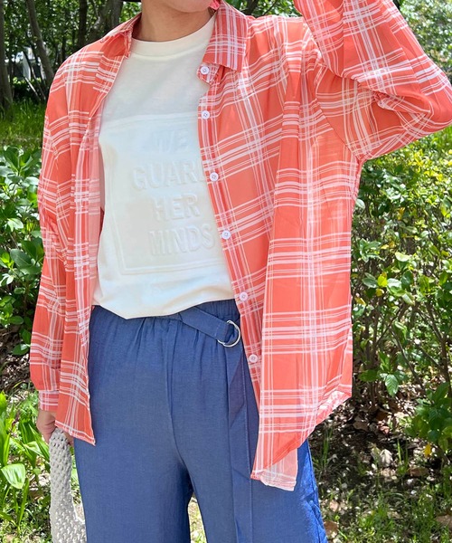 「Auntie Rosa」 長袖シャツ MEDIUM ホワイト レディース_画像8