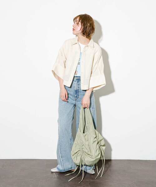 「KBF」 トートバッグ ONE レッド レディース_画像6
