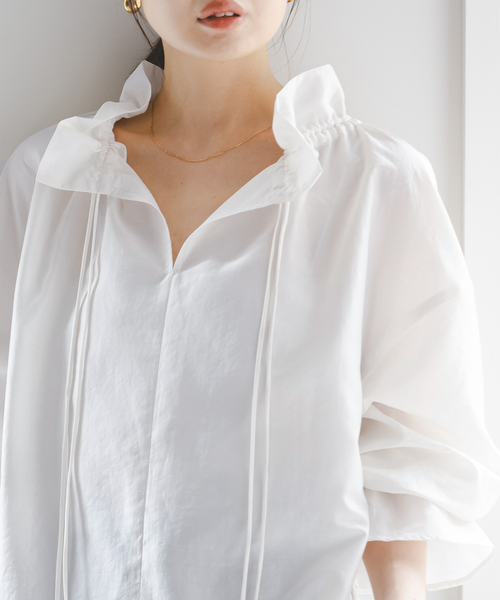 Noble - 今期Noble♡ラッフル袖ブラウス NOBLE（ノーブル） ブラウス シャツ 「追加・新色」2WAYストリングス
