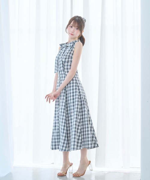 ワンピース Rosemuse Gingham ribbon dress Rose Muse（ロゼミューズ） ワンピース Gingham ribbon dress with