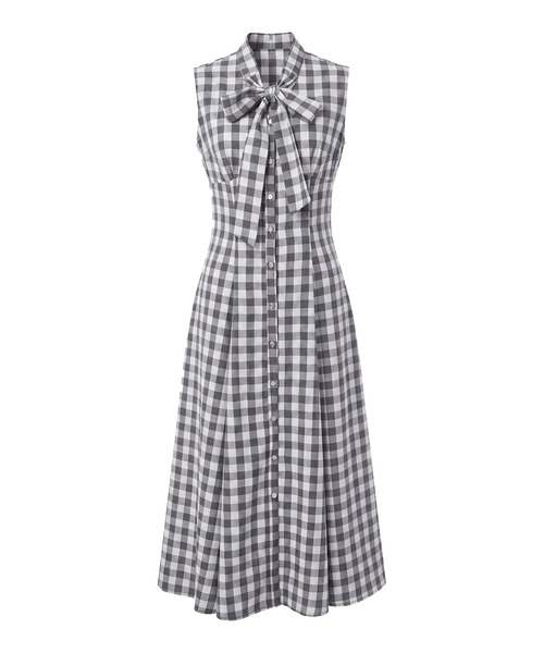 Rose Muse（ロゼミューズ） ワンピース Gingham ribbon dress with