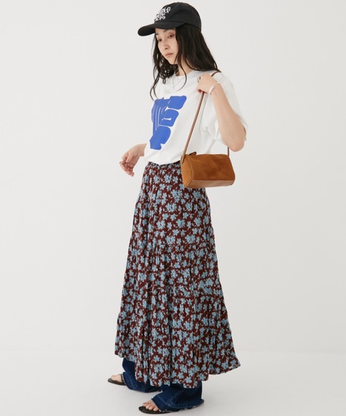 「MIRROR STOKE」 半袖Tシャツ MEDIUM ネイビー レディース_画像9