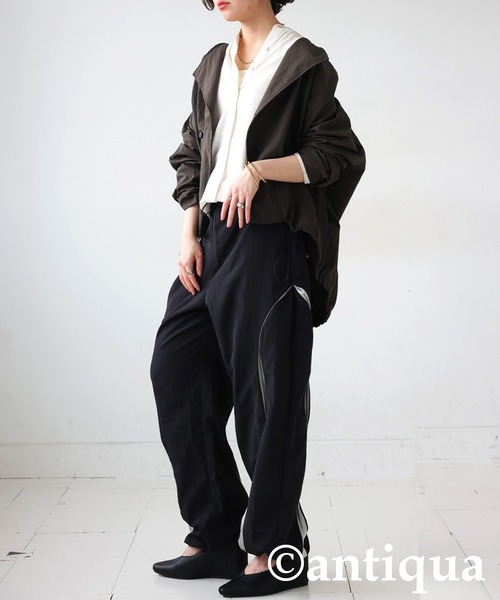 「antiqua」 イージーパンツ ONESIZE ブラック レディース_画像9