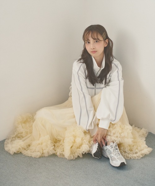 AND COUTURE（アンドクチュール） ロング スカート ボリュームフリル