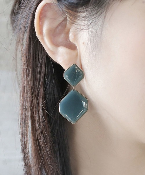 ANEMONE（アネモネ） ピアス ダブルヘキサゴンのつやつやピアス