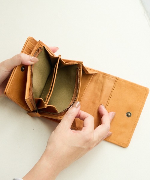財布 zucchero ズッケロ 折財布 二つ折り ミニ財布 レディース 本革