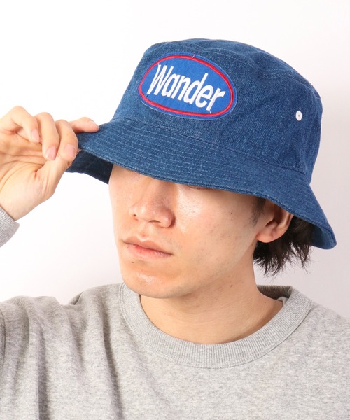 TESTIFY 帽子 ハット デニムワッペンバケットハット/Denim Wappen