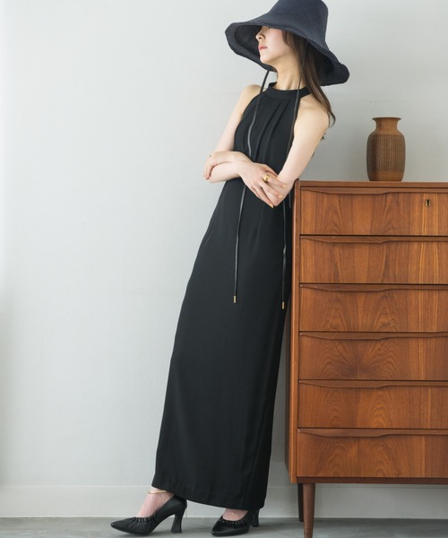 ワンピース 上品ヘルシーな夏の装い カップ付き アメリカンスリーブロングワンピース Zozotown Yahoo 店 通販 Yahoo ショッピング
