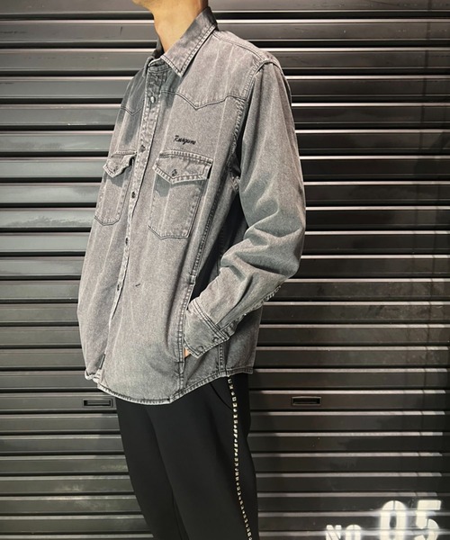 roar guns（ロアーガンズ） シャツ 8oz DENIM SHIRTS DUNKWELL メンズ
