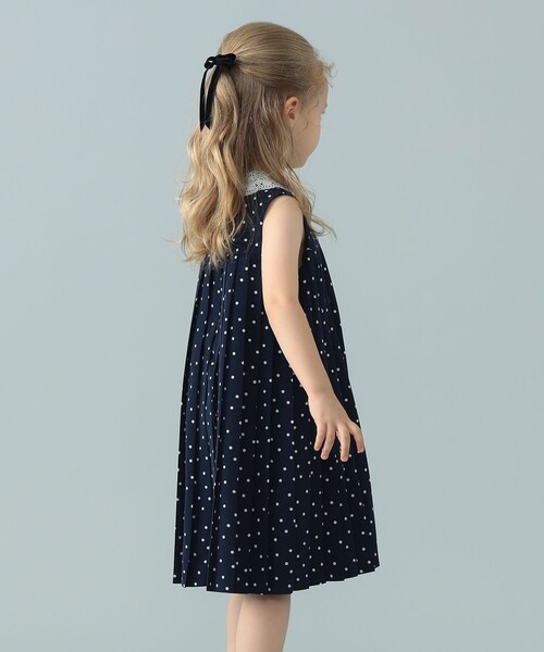 こども ビームス ワンピース セレモニー ドット プリーツドレス +