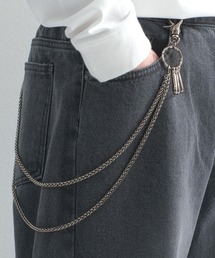 kolor ネックレス　(ウォレットチェーン) バイカラー2連ドレープウォレットチェーン ankoROCK(アンコロック