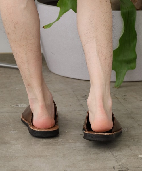 brador サンダル　ダークブラウン　39 BRADOR ブラドール LEATHER SANDALS レザーサンダル シャワー
